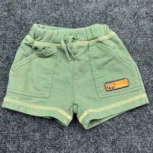 Just One Year Carter's Baby Boy Green Jungle Cruising Cotton Shorts 3M